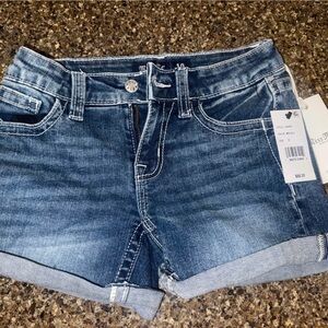Youth Miss Me Dark Blue Jean Shorts